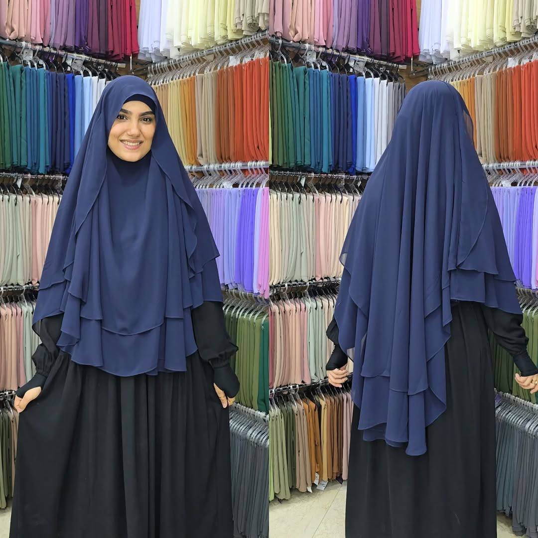 Nur 2 Layer Hoody French Abaya - Image 4
